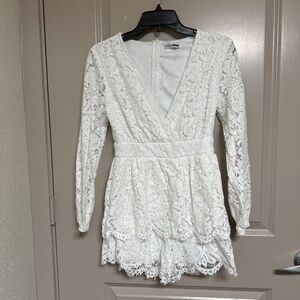 White Lace Romper